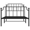 vidaXL Metal Bed Frame without Mattress with Footboard&nbsp;Black 100x190cm