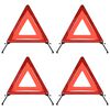 vidaXL Traffic Warning Triangles 4 pcs Red 56.5x36.5x44.5cm