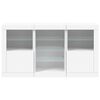 vidaXL Sideboard with LED Lights White 123x37x67 cm