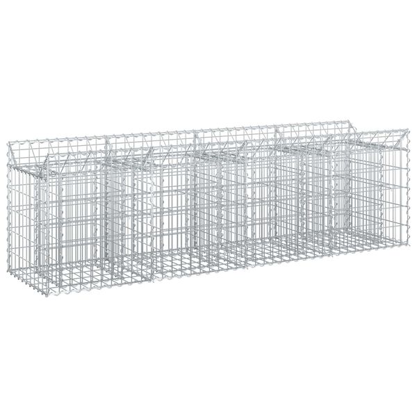 vidaXL Gabion Raised Bed Silver 200 x 50 x 60 cm Galvanised Steel