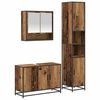 vidaXL Bathroom Furniture Set with Door 3 pcs Old Wood Engineered Wood