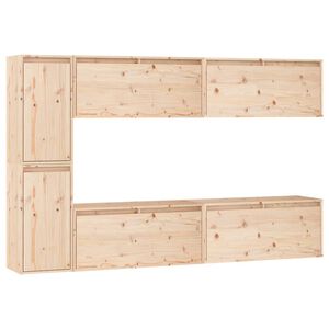 vidaXL TV Cabinets 6 pcs Solid Wood Pine