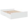 vidaXL Bed Frame with Drawers without Mattress White 140x190 cm