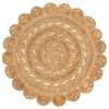 vidaXL Area Rug Hand-braided Jute 150 cm Round