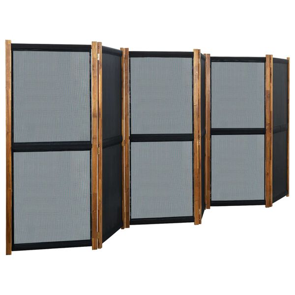 vidaXL 6-Panel Room Divider Black 420x170 cm