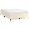 vidaXL Bed Frame without Mattress Cream 120x190 cm Small Double Faux Leather