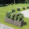 vidaXL Gabion Raised Bed Galvanised Steel 180x50x50 cm