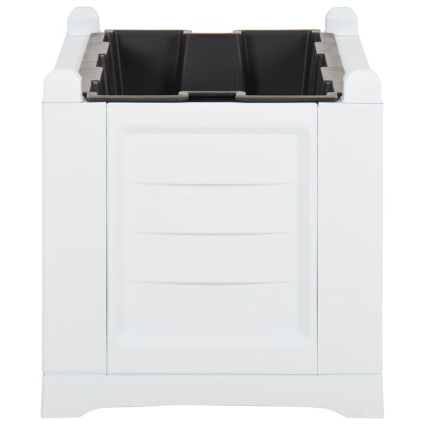 vidaXL Flower Box White 80x42.5x42 cm PP