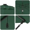 vidaXL Cantilever Roma Parasol Green and Black 352 x 251 x 265 cm