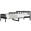 vidaXL Day Bed without Mattress Black 80x200 cm Solid Wood Pine