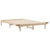 vidaXL Bed Frame with Side Tables Natural 140 x 210 cm Solid Pine Wood