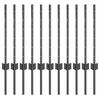 vidaXL Fence Post 11 pcs Grey 60 cm Steel