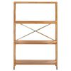 vidaXL 4-Tier Shelf 80x30x125 cm Solid Oak Wood