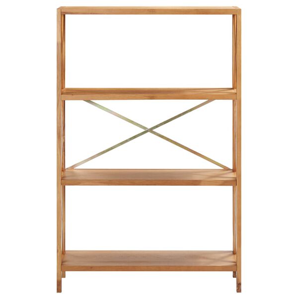 vidaXL 4-Tier Shelf 80x30x125 cm Solid Oak Wood