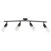 vidaXL 4-way Spot Light Black 60 cm E27