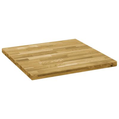 vidaXL Table Top Solid Oak Wood Square 44 mm 80x80 cm