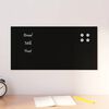 vidaXL Wall-mounted Magnetic Board Black 60x30 cm Tempered Glass