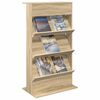 vidaXL Magazine Rack Sonoma Oak 70 x 41 x 126 cm Engineered Wood