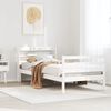 vidaXL Bed Frame with Headboard without Mattress White 75x190 cm Small Single