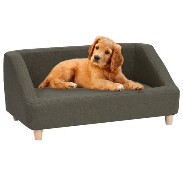 vidaXL Dog Sofa Dark Grey 85x50x39 cm Linen