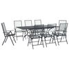 vidaXL Garden Dining Set 9 pcs Anthracite 212 x 90 x 76 cm