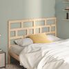 vidaXL Bed Headboard 126x4x100 cm Solid Wood Pine