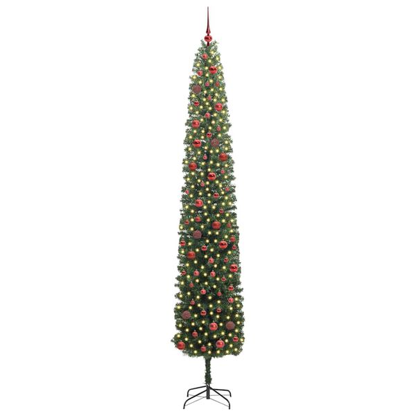 vidaXL Artificial Christmas Tree with 300 LEDs with Stand Green 270 cm