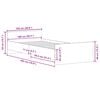 vidaXL Bed Frame without Mattress Sonoma Oak 100x200 cm Engineered Wood