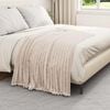 vidaXL Throw Blanket Beige 150 x 130 cm Fleece