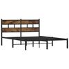 vidaXL Metal Bed Frame without Mattress Smoked Oak 160x200 cm