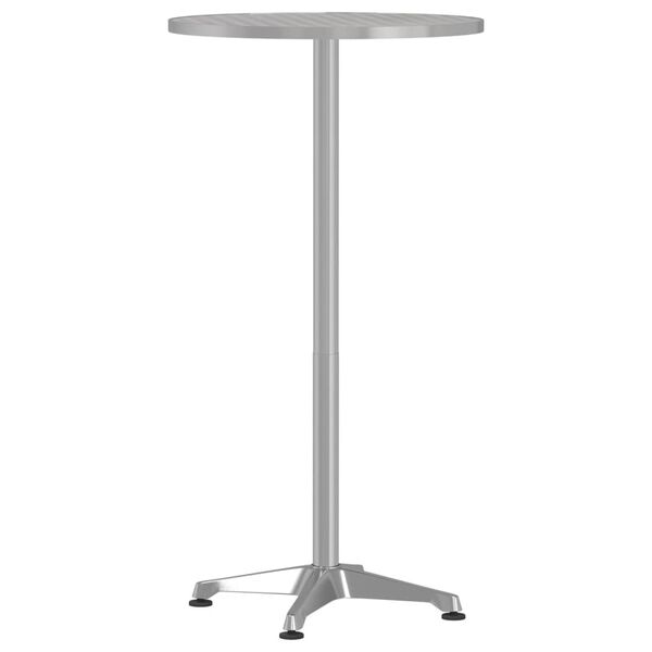 vidaXL Outdoor Bar Table Height Adjustable Ø59.5x70/109.5 cm Aluminium