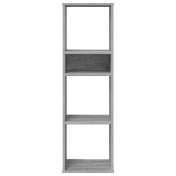 vidaXL Book Cabinet Grey Sonoma 34x31x112 cm Engineered Wood