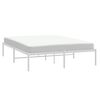 vidaXL Metal Bed Frame without Mattress White 160x200cm