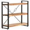 vidaXL 3-Tier Bookcase 90x30x80 cm Solid Acacia Wood