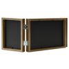 vidaXL Trifold Photo Frame Collage Light Brown 28x18 cm+2x