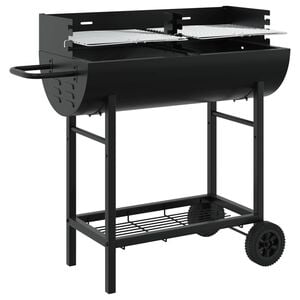 vidaXL Charcoal grill 96.5 x 42.5 x 88.5 cm Black