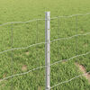 vidaXL Fence with Post Silver 0.4 x 25 m Steel