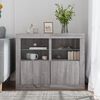 vidaXL Side Cabinets with LED Lights 2 pcs Grey Sonoma Engineered Wood