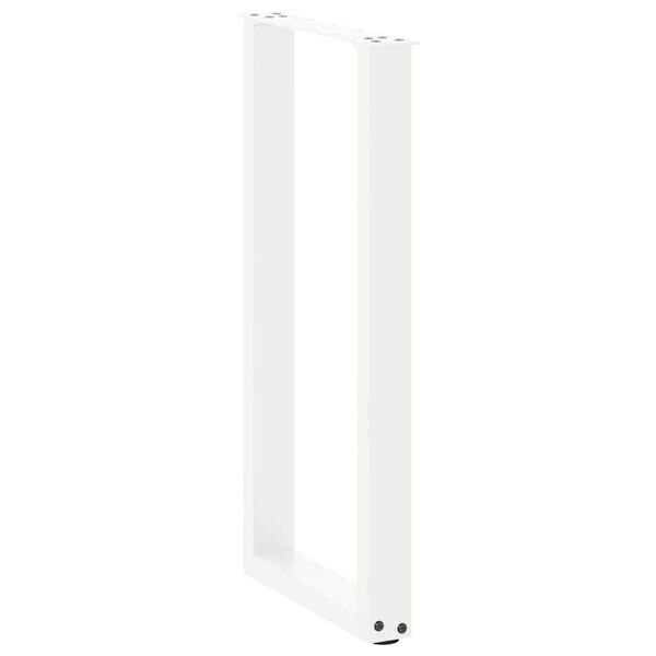vidaXL Console Table Legs U-Shaped 2 pcs White 38x(72-73) cm Steel