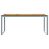 vidaXL Garden Dining Table Grey 180 x 90 x 75 cm Solid Acacia Wood