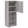 vidaXL TV Cabinet with LED Lights Grey Sonoma 40.5x30x102 cm