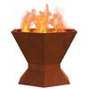 vidaXL Fire Pit Brown 50 x 50 x 40 cm Weathering Steel