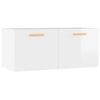 vidaXL Wall Cabinet | Glossy white | Engineered wood | 80 cm x 35 cm x 36.5 cm