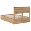 vidaXL Bed Frame with Drawer with Headboard Manual Engineered Wood