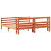 vidaXL Bed Frame without Mattress Wax Brown 180x200 cm Super King Solid Wood Pine