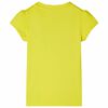 Kids' T-shirt with Cap Sleeves Bright Yellow 104