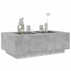 vidaXL Coffee Table with Infinity LED Concrete Grey 116x69x40 cm