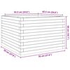 vidaXL Garden Planter 70x70x46 cm Solid Wood Pine