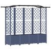vidaXL Raised Bed with Trellis and Roof Grey 204 x 40 x 138 cm PP