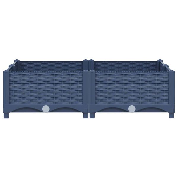 vidaXL Raised Bed 80x80x23 cm Polypropylene